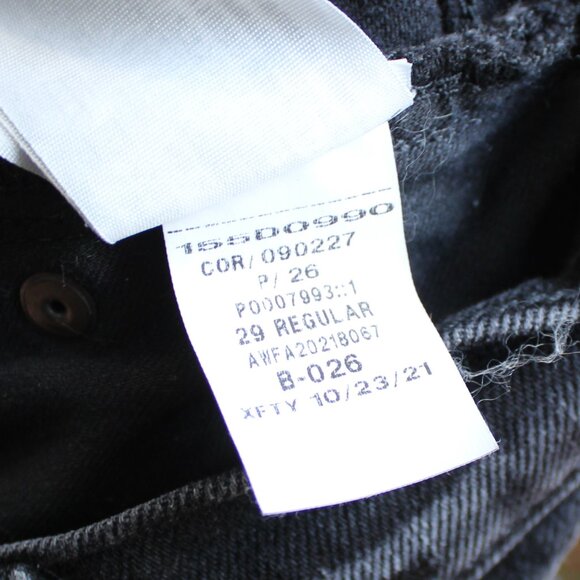 Abercrombie & Fitch Curve Love High Rise Dad Criss Cross Jeans in Black Size 29 - Picture 7 of 10